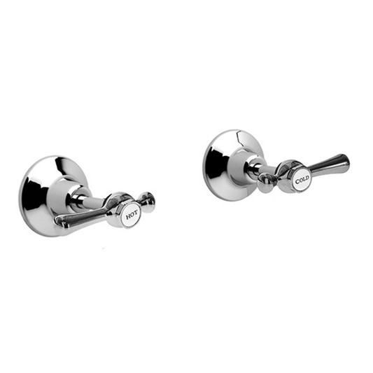 1/4 Turn Vandal Resistant Wall Top Assemblies with 65mm Lever Handles (Grub Screw) (Pair)