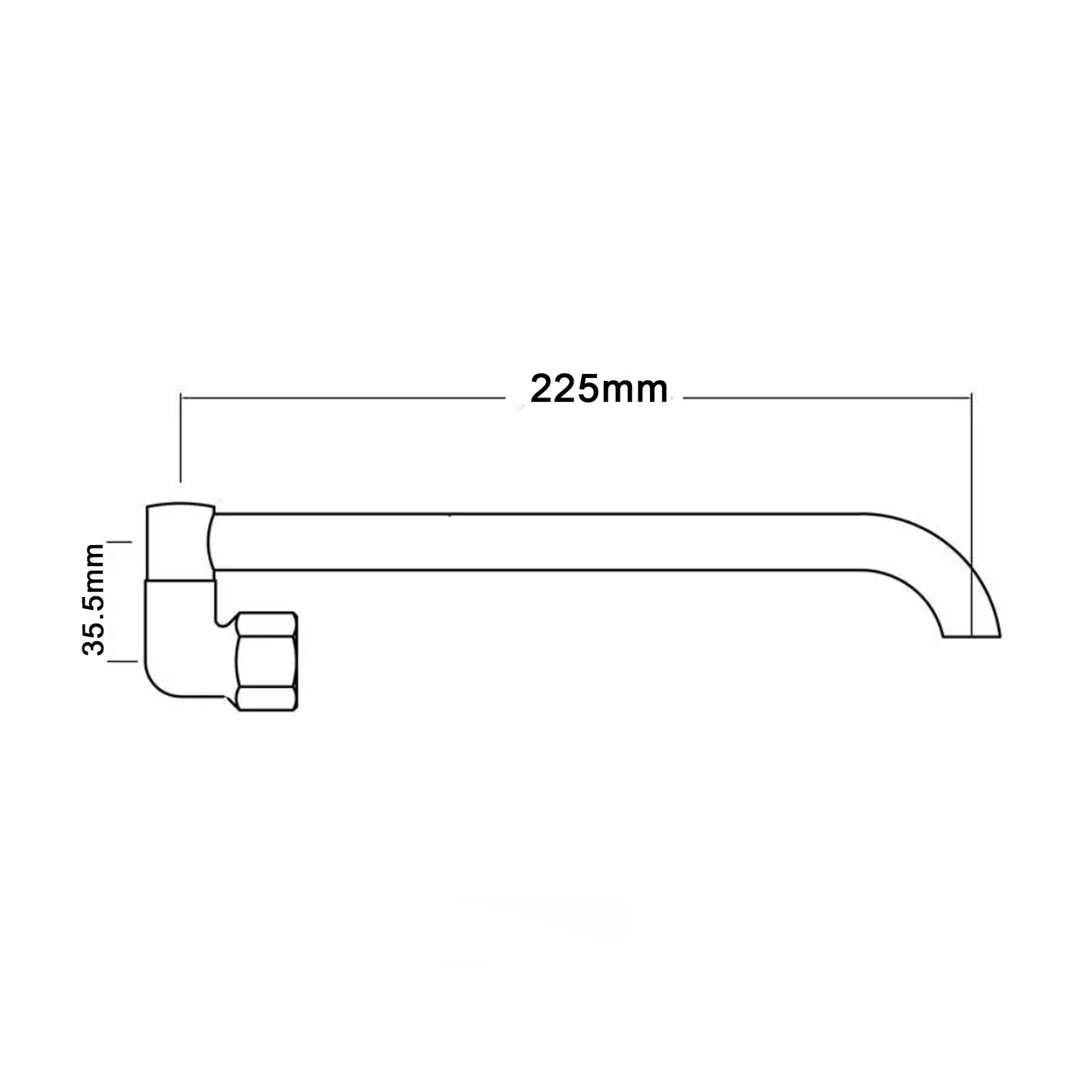225mm Swivel Laundry Spout