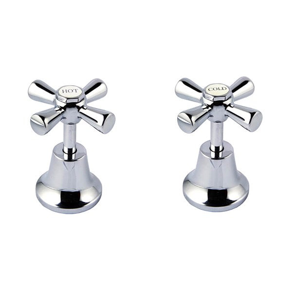 Basin Top Assemblies with Cross Style Handles (Grub Screw) (Pair)