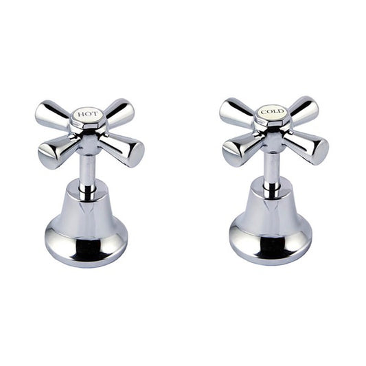 Basin Top Assemblies with Cross Style Handles (Grub Screw) (Pair)