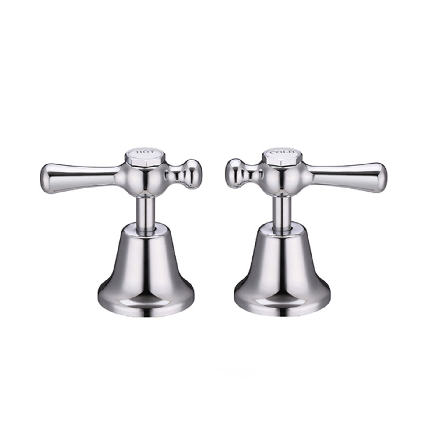 1/4 Turn Vandal Resistant Basin Top Assemblies with 65mm Lever Handles (Grub Screw) (Pair)